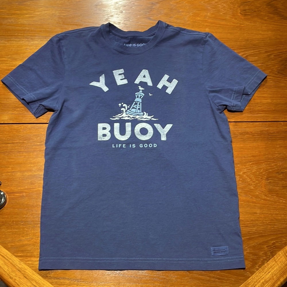 Life is Good blue Yeah Buoy Crusher tee size Small